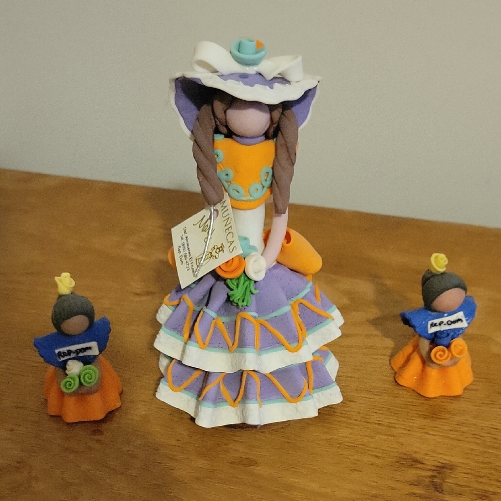 Colorful Clay Figurine Set